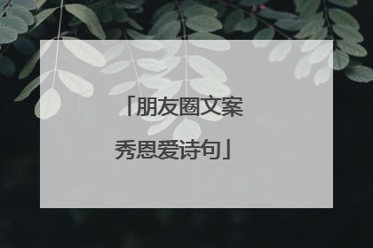 朋友圈文案秀恩爱诗句