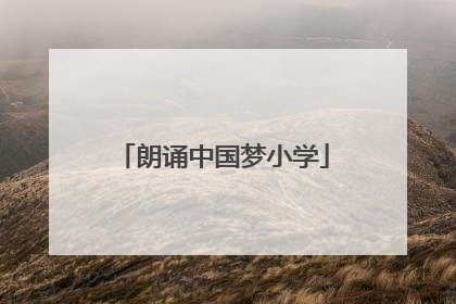 朗诵中国梦小学