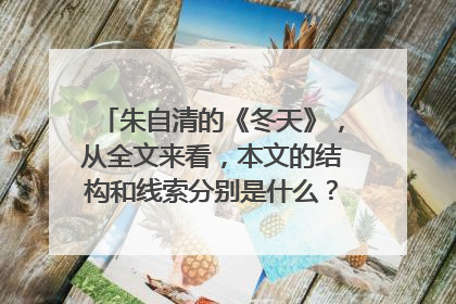 朱自清的《冬天》，从全文来看，本文的结构和线索分别是什么？请简要分析。