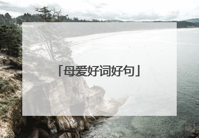 母爱好词好句
