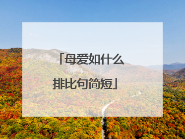 母爱如什么排比句简短