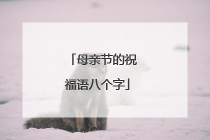 母亲节的祝福语八个字
