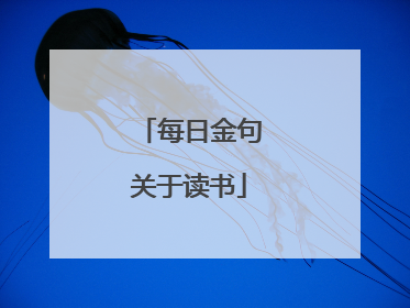 每日金句关于读书