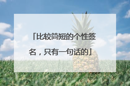 比较简短的个性签名，只有一句话的