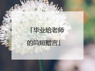 毕业给老师的简短赠言