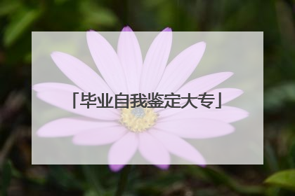 毕业自我鉴定大专