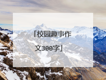 校园趣事作文300字