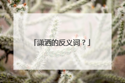 潇洒的反义词？