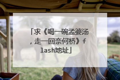 求《喝一碗孟婆汤,走一回奈何桥》flash地址