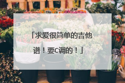 求爱很简单的吉他谱！要C调的！