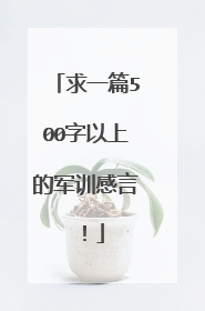 求一篇500字以上的军训感言!