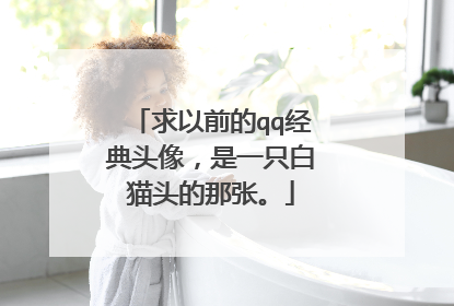 求以前的qq经典头像,是一只白猫头的那张。
