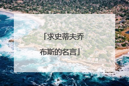 求史蒂夫乔布斯的名言