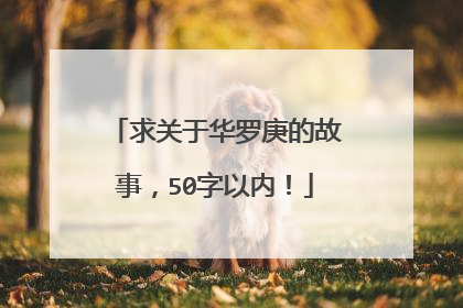 求关于华罗庚的故事,50字以内!
