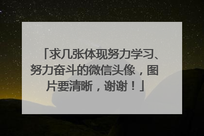 求几张体现努力学习、努力奋斗的微信头像，图片要清晰，谢谢！