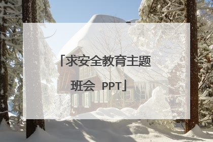 求安全教育主题班会 PPT