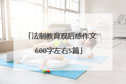 法制教育观后感作文600字左右5篇