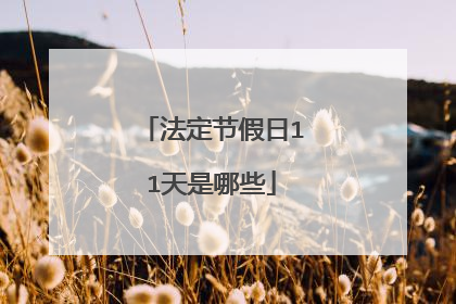 法定节假日11天是哪些