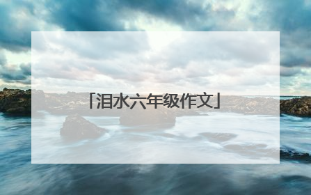 泪水六年级作文