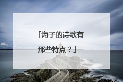 海子的诗歌有那些特点？