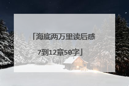 海底两万里读后感7到12章50字