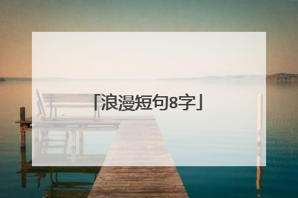 浪漫短句8字
