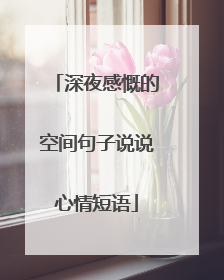深夜感慨的空间句子说说心情短语