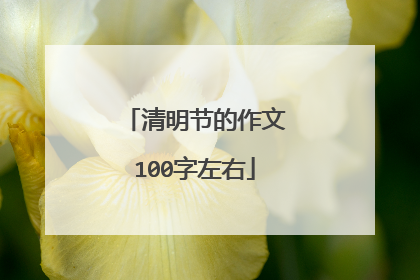 清明节的作文100字左右