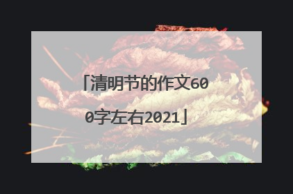 清明节的作文600字左右2021