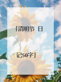 清明节 日记50字