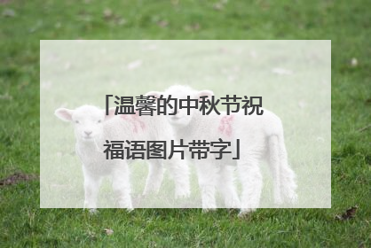 温馨的中秋节祝福语图片带字