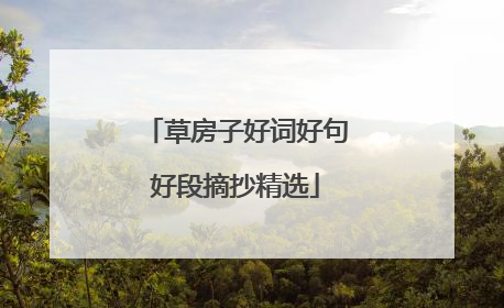 草房子好词好句好段摘抄精选