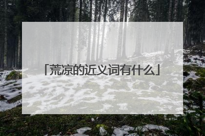 荒凉的近义词有什么