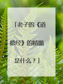 老子的《道德经》的精髓是什么?