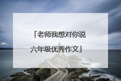 老师我想对你说六年级优秀作文