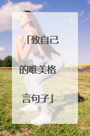 致自己的唯美格言句子