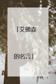 艾佛森的名言