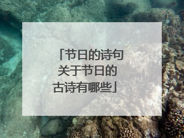 节日的诗句 关于节日的古诗有哪些