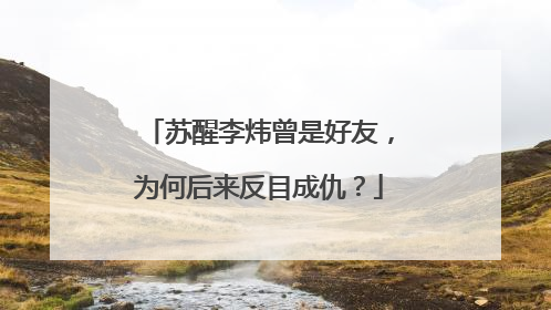 苏醒李炜曾是好友，为何后来反目成仇？