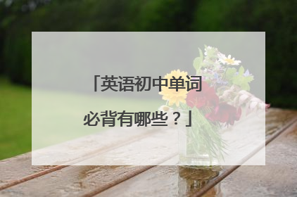 英语初中单词必背有哪些？