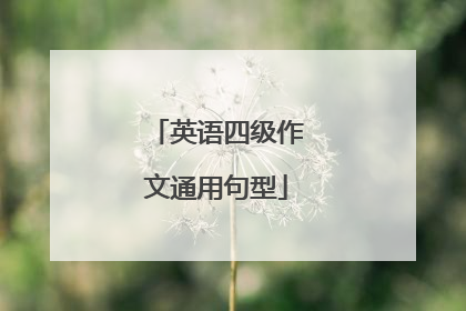 英语四级作文通用句型