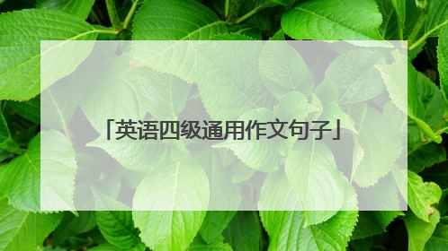 英语四级通用作文句子