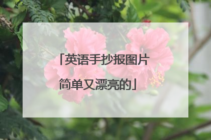 英语手抄报图片简单又漂亮的