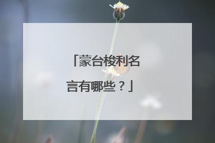 蒙台梭利名言有哪些？