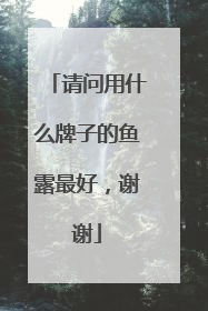 请问用什么牌子的鱼露最好，谢谢