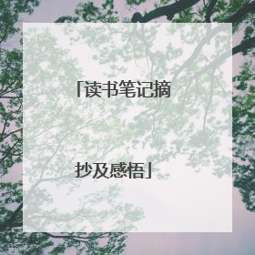 读书笔记摘抄及感悟