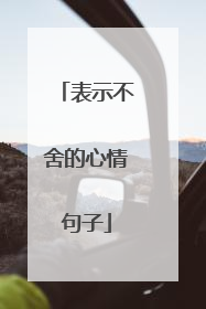 表示不舍的心情句子