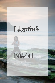表示伤感的诗句