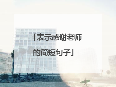 表示感谢老师的简短句子