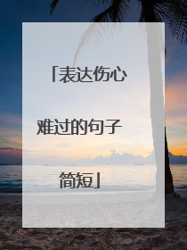 表达伤心难过的句子简短